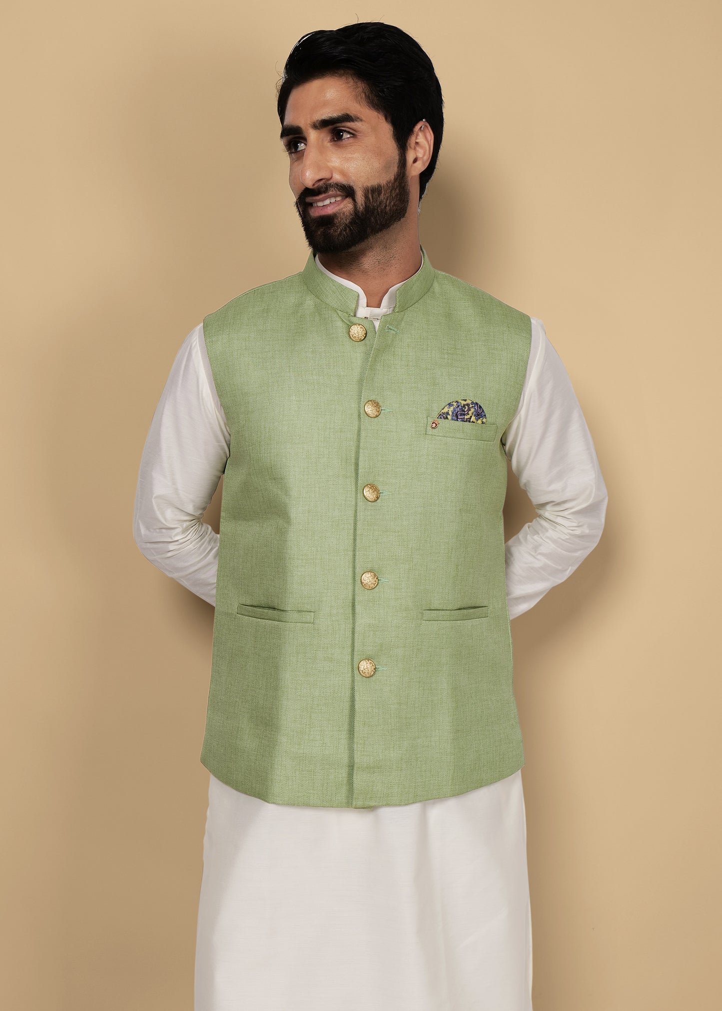 Green Nehru Jacket