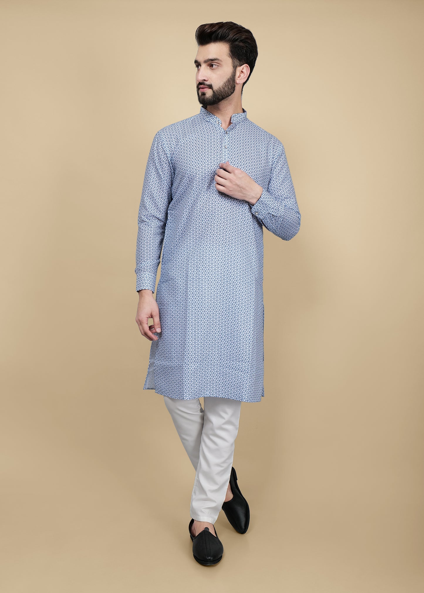 Printed Cotton Kurta Set