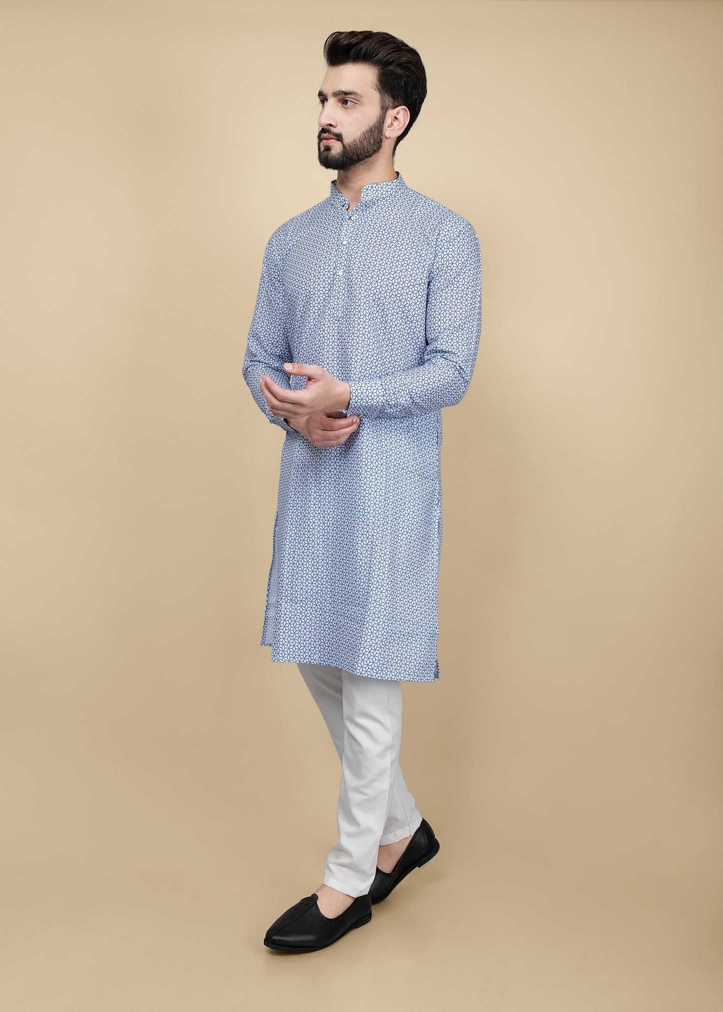 Printed Cotton Kurta Set