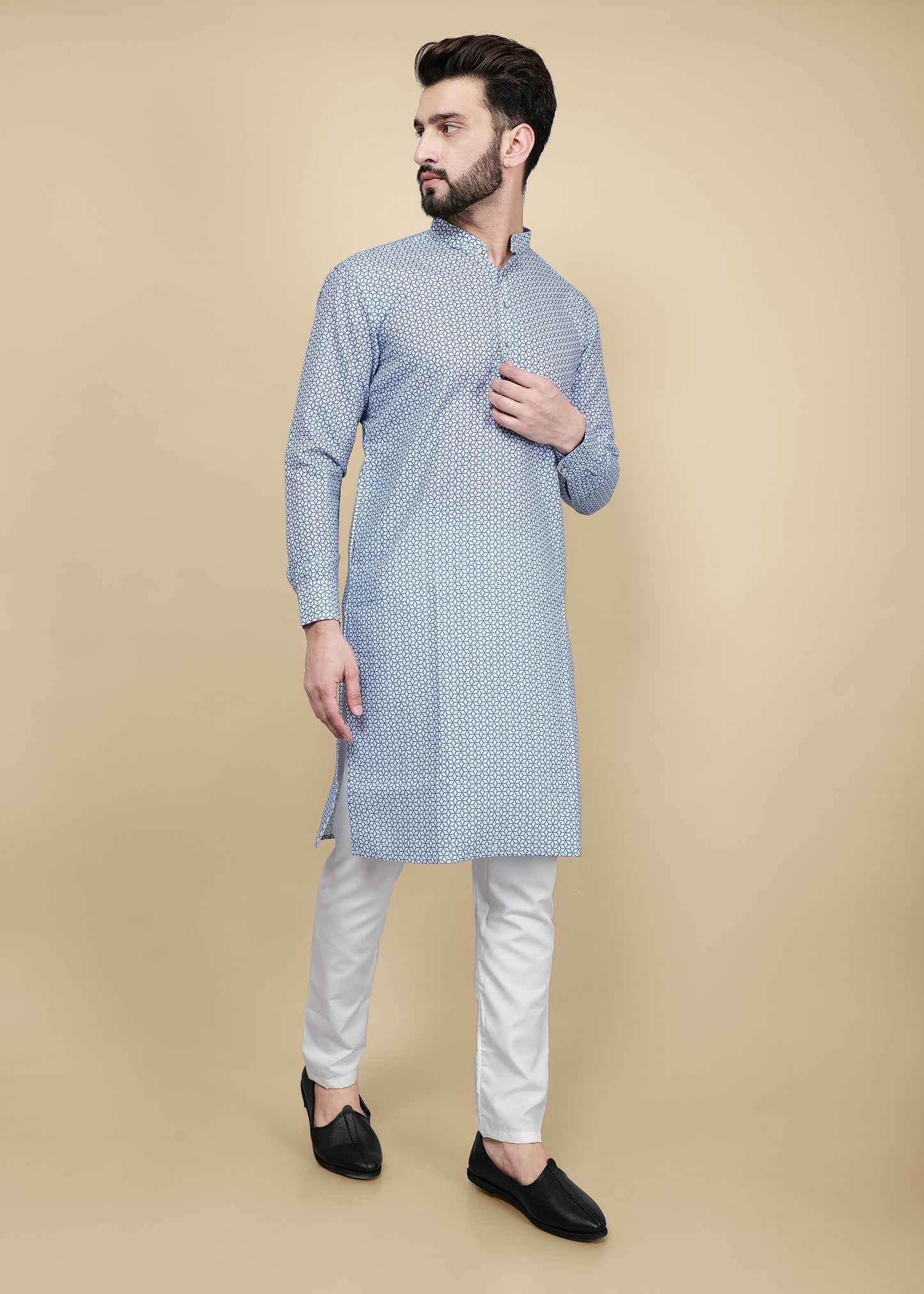 Printed Cotton Kurta Set
