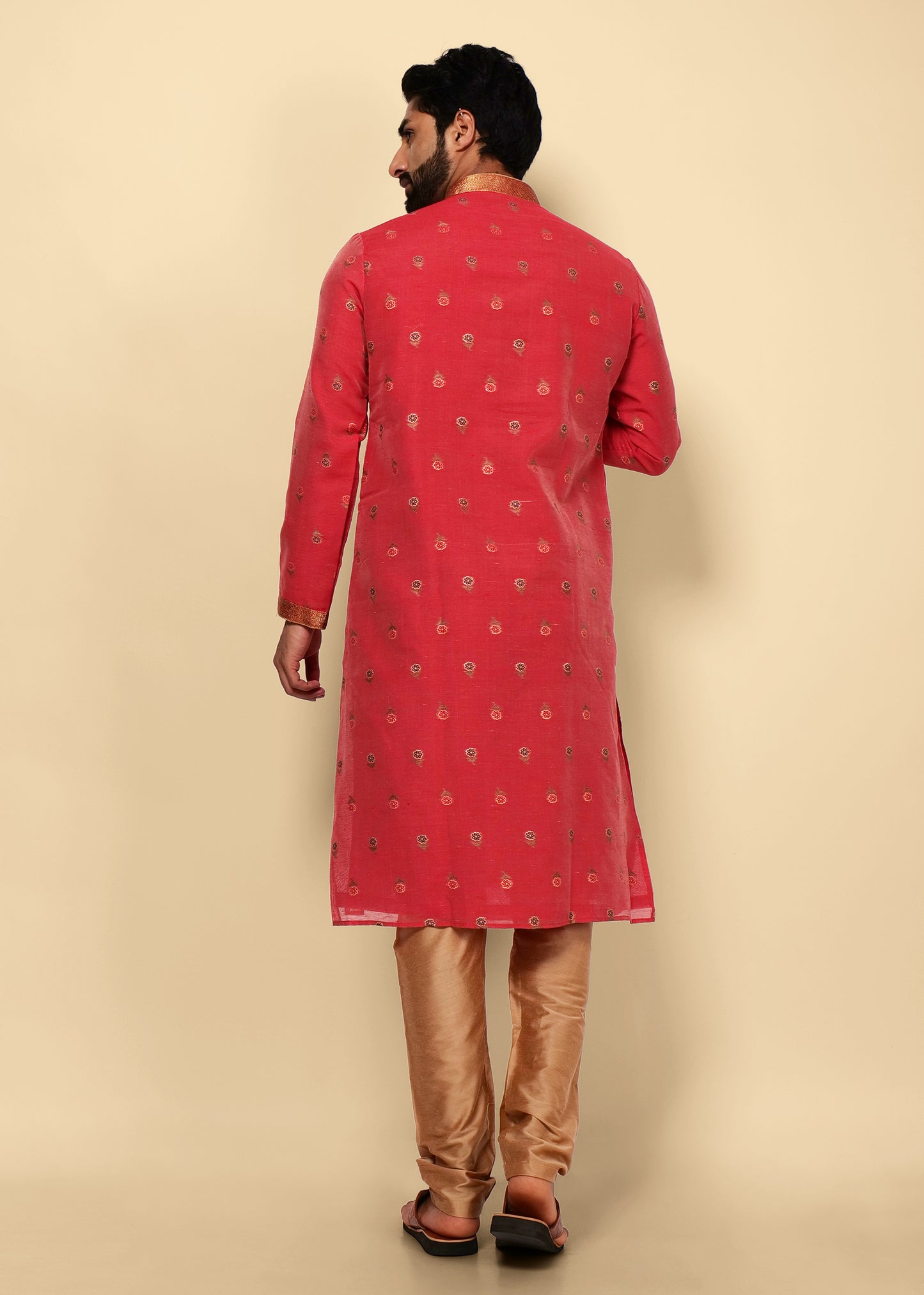 Printed Silk Kurta Set