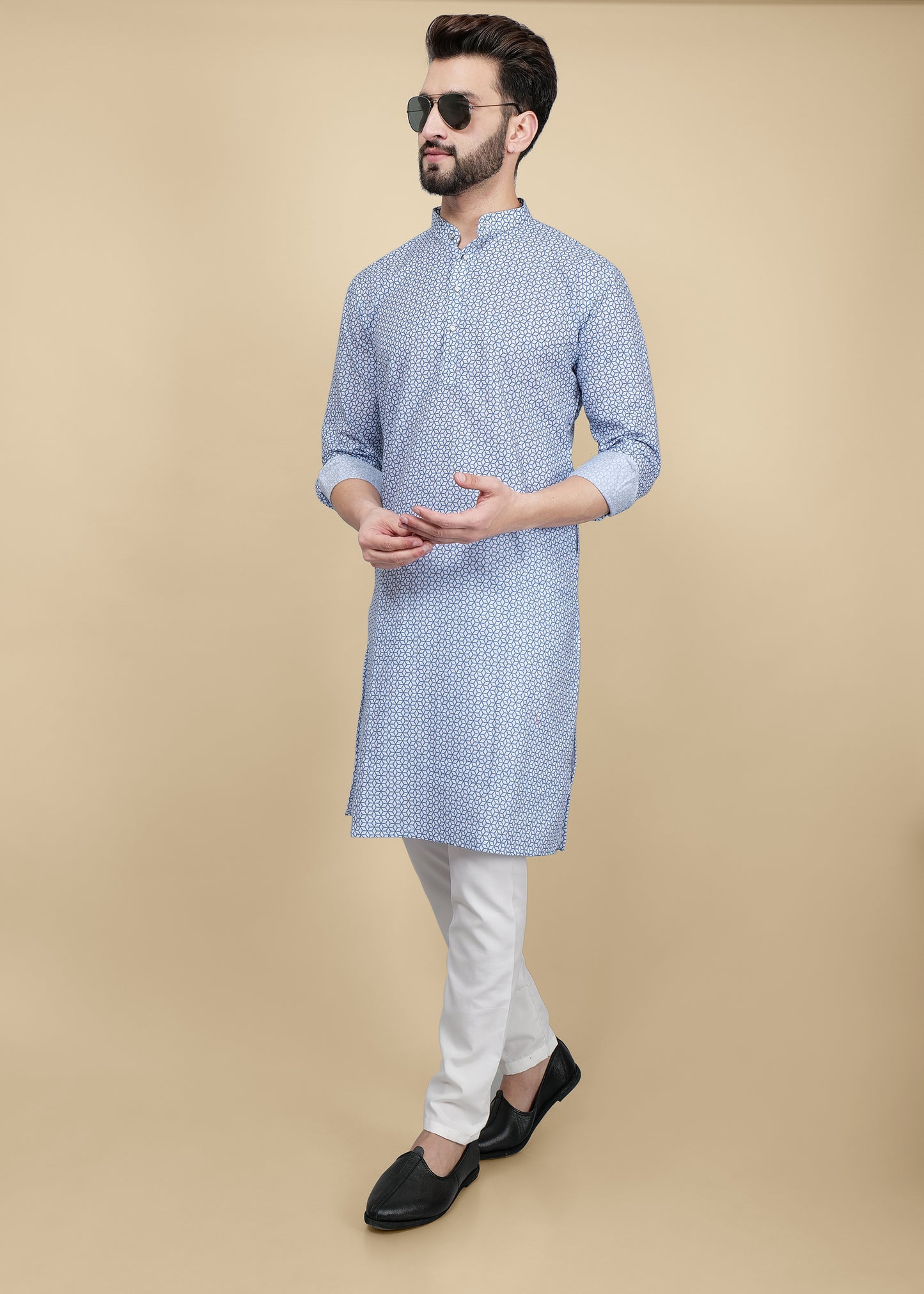 Printed Cotton Kurta Set