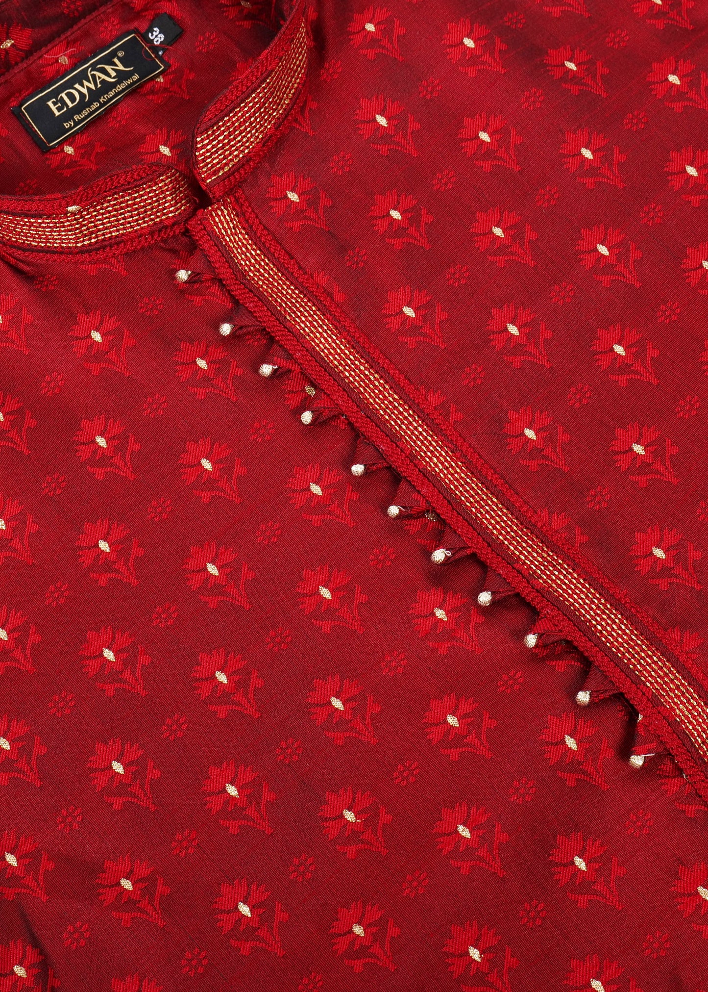 Maroon Silk Kurta Set