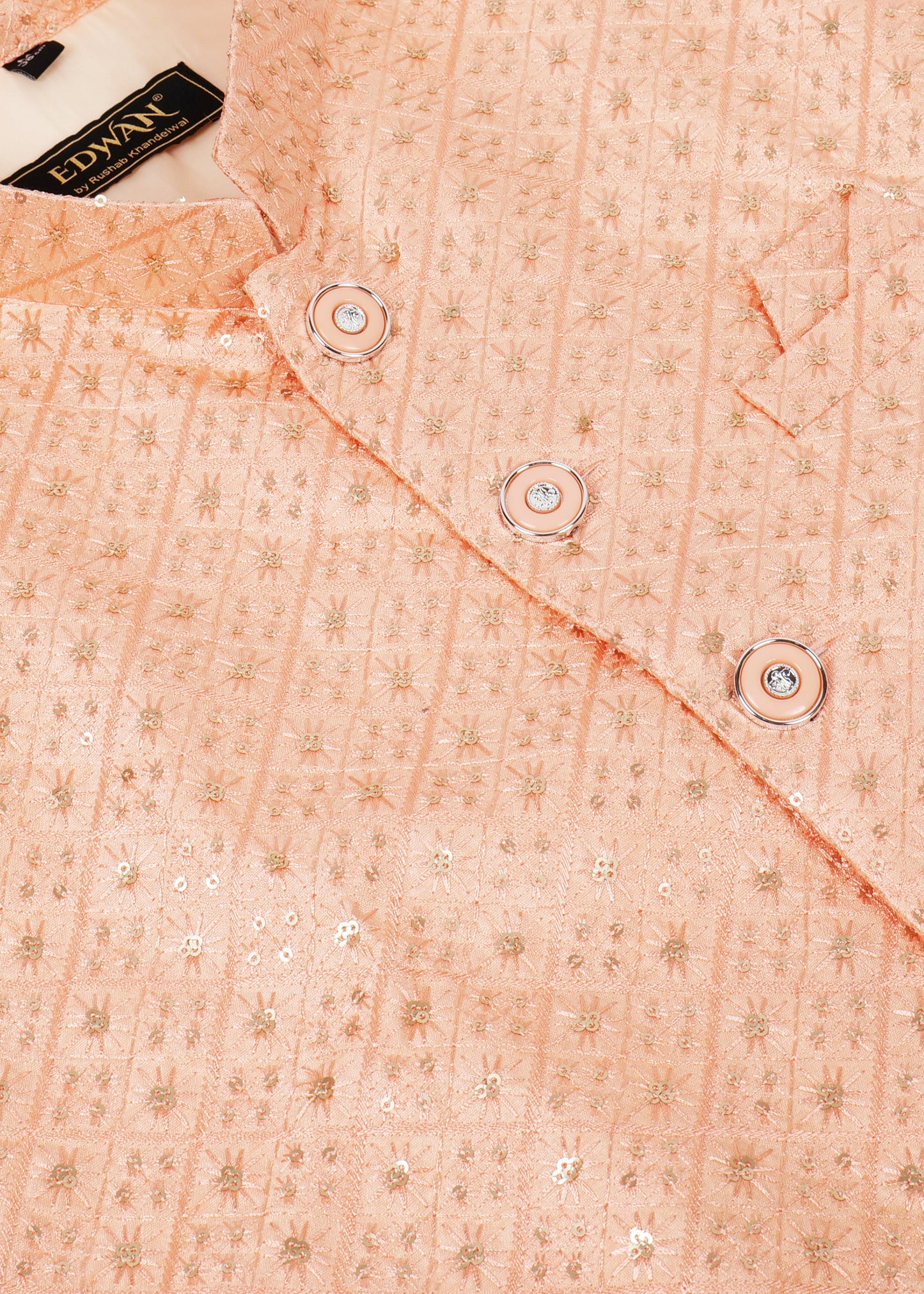 Sequence Peach Nehru Jacket