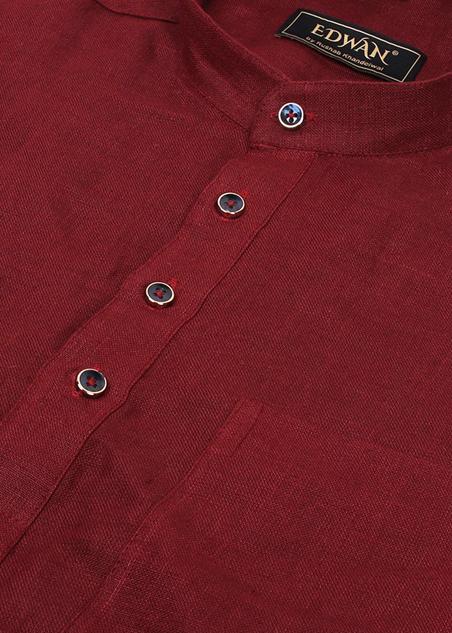 Wine Linen Kurta