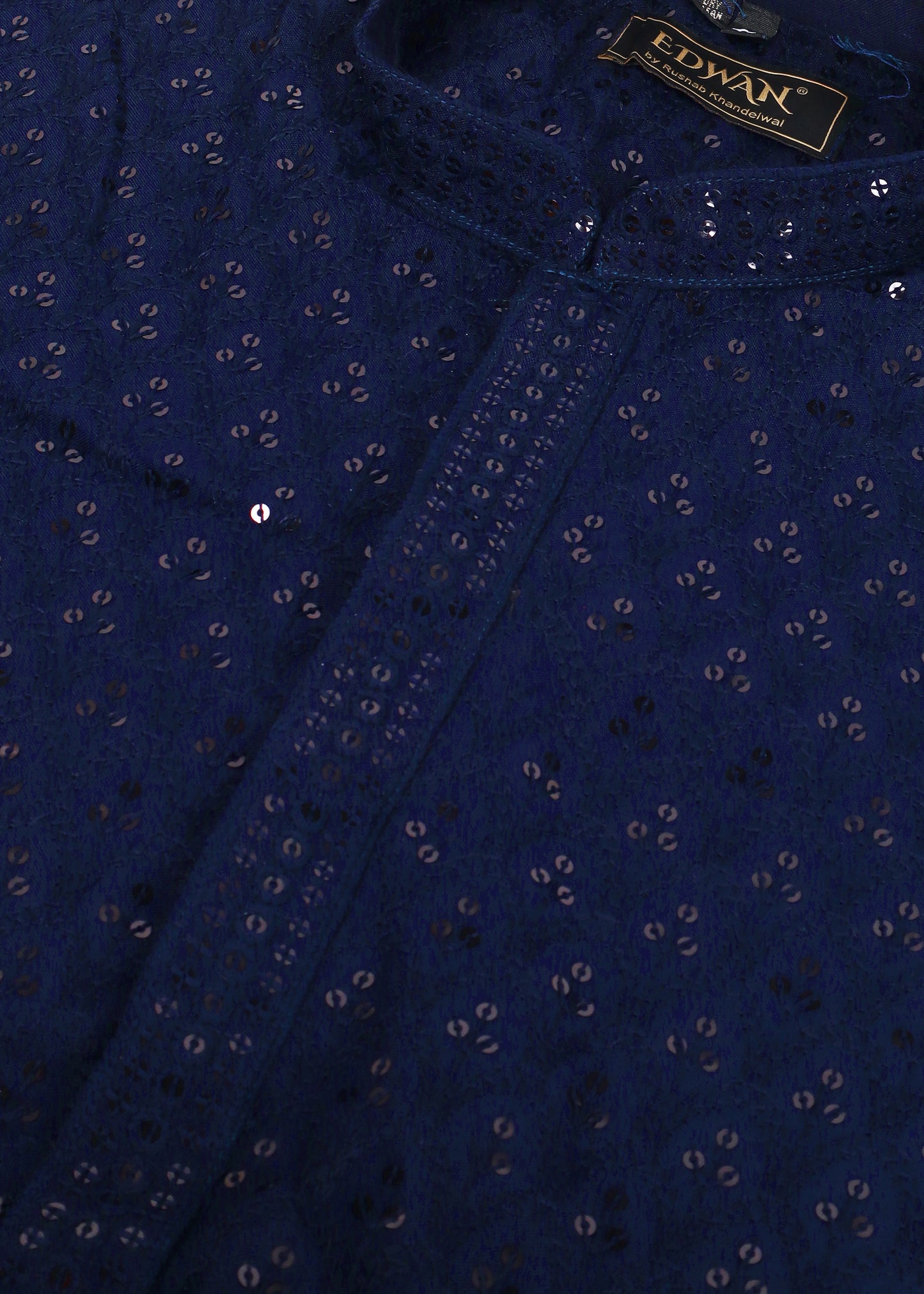 Navy Blue Sequence Kurta Set