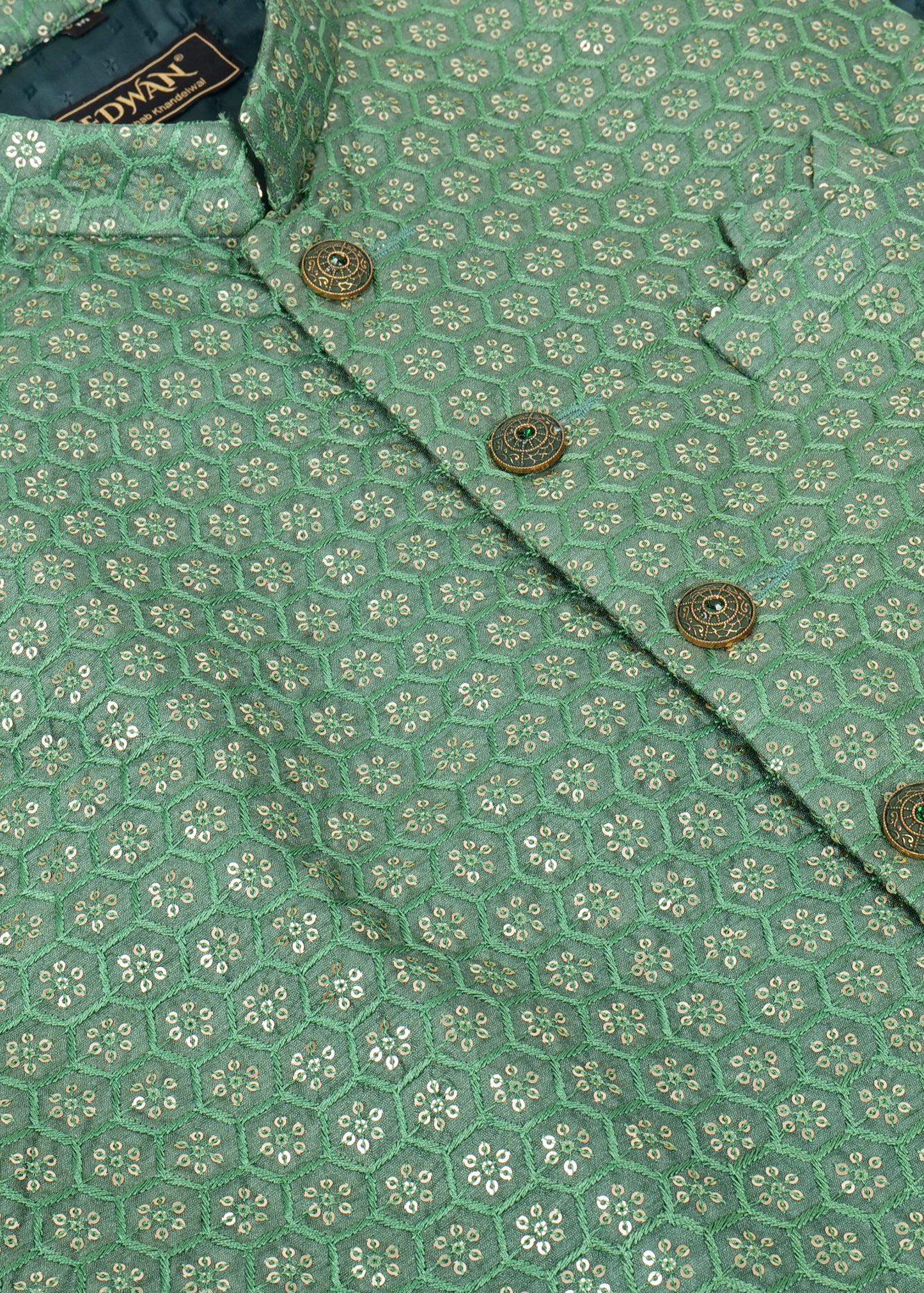 Sequence Green Nehru Jacket