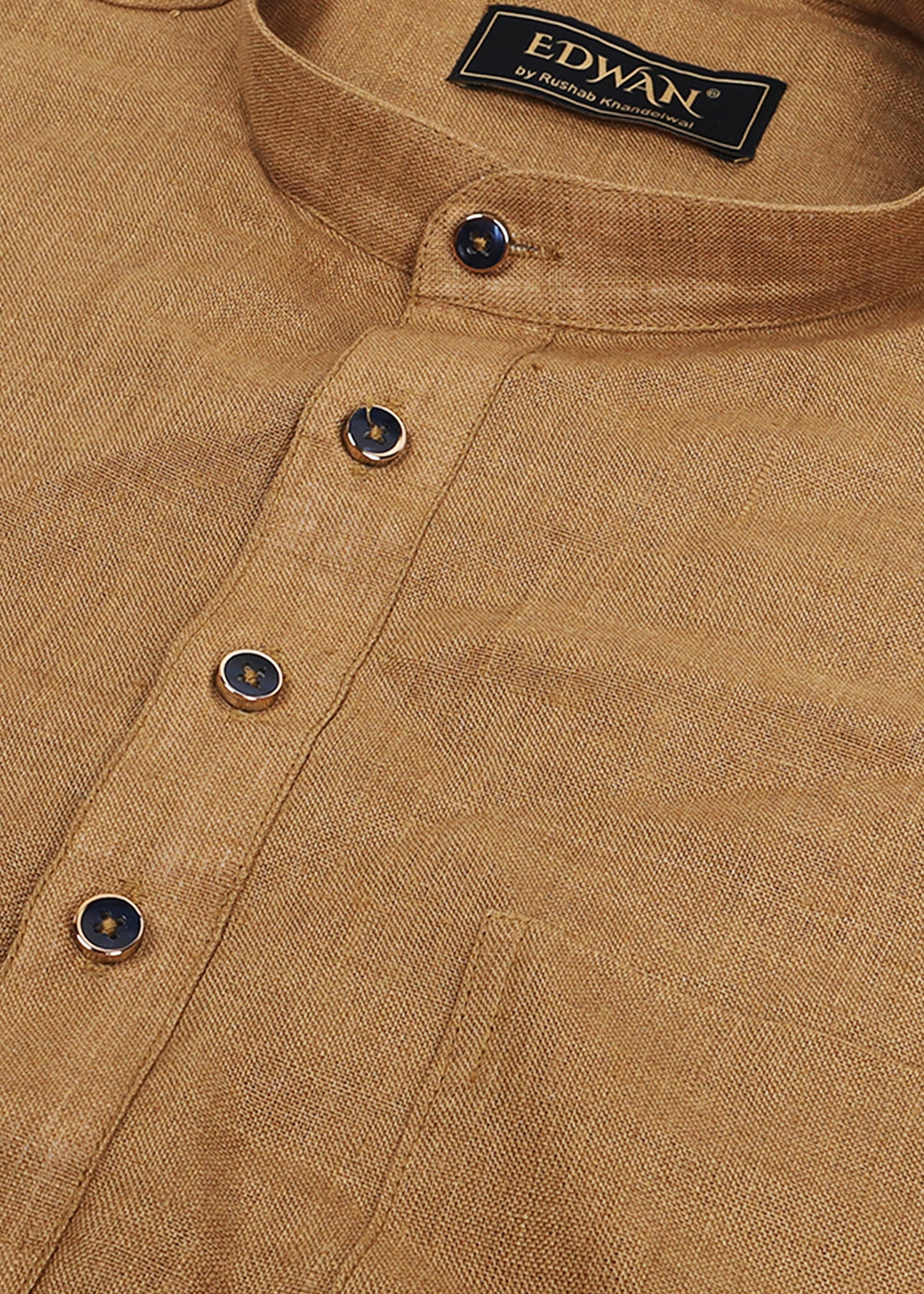Brown Linen Kurta