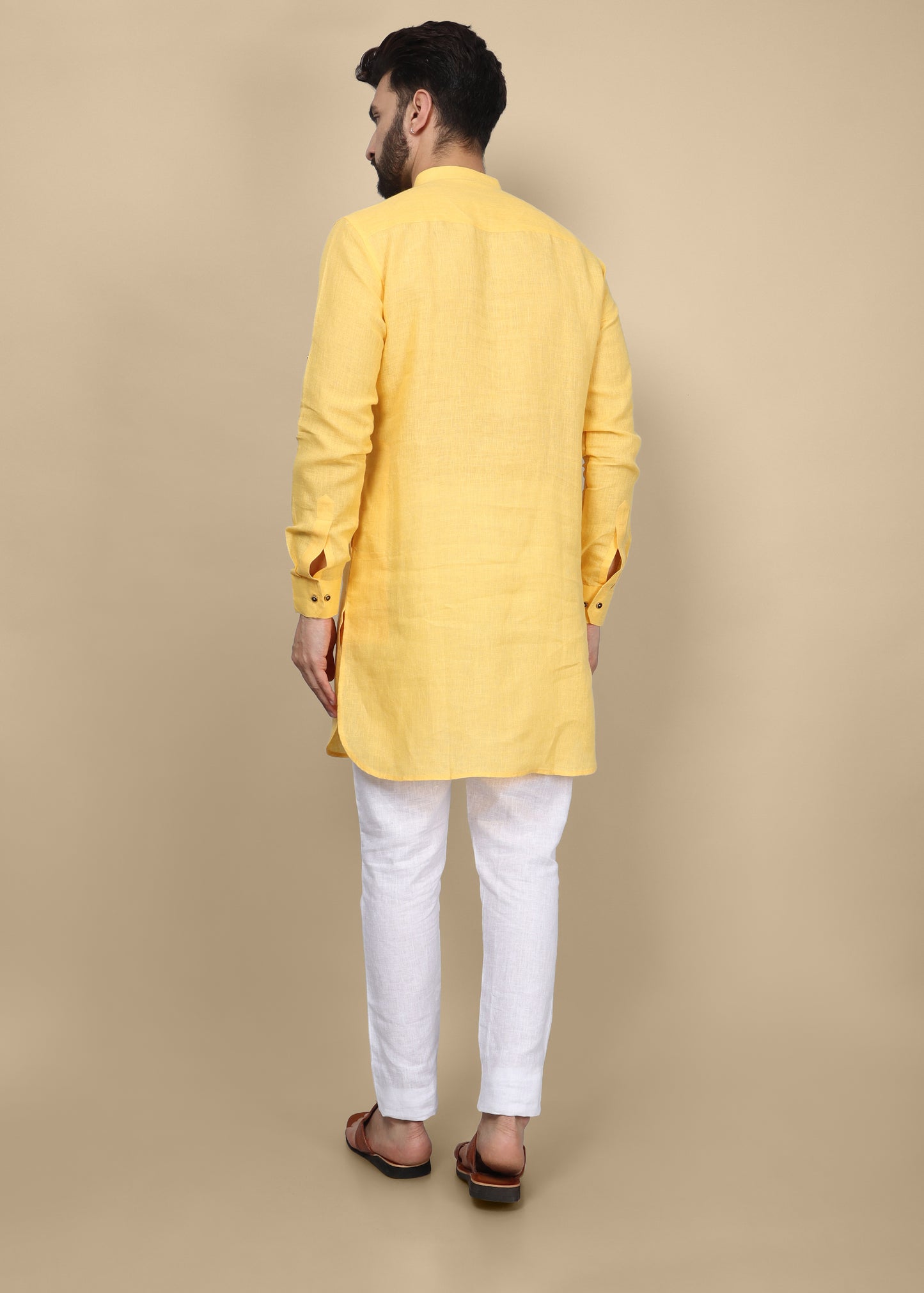 Yellow Linen Kurta