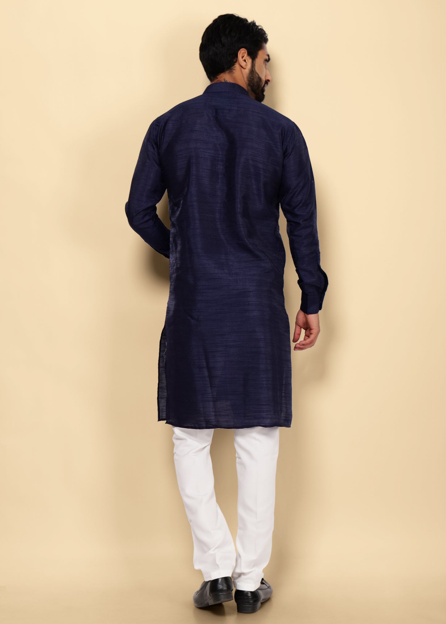 NAVY BLUE KURTA NEHRU JACKET SET