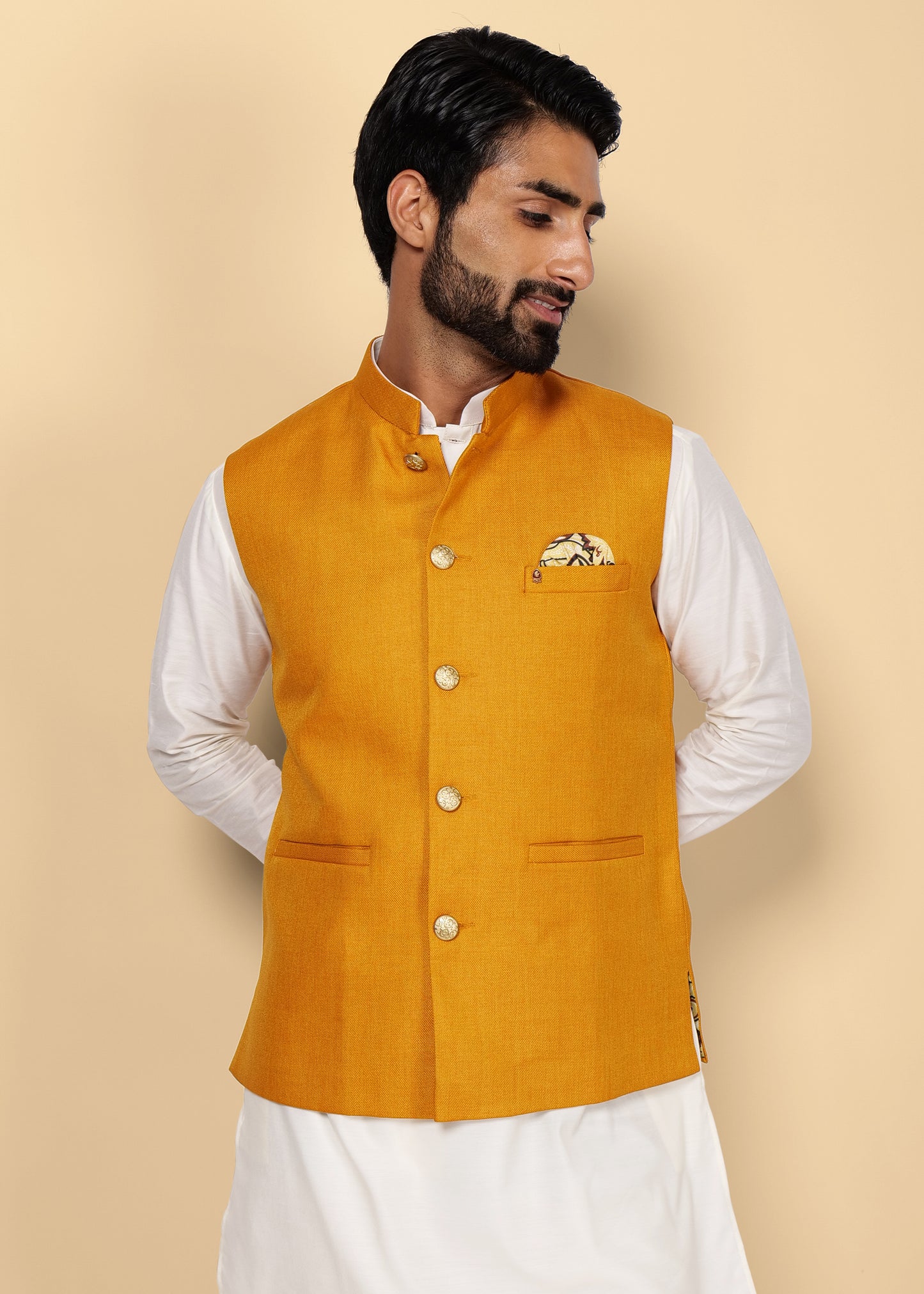 Mustard Nehru Jacket