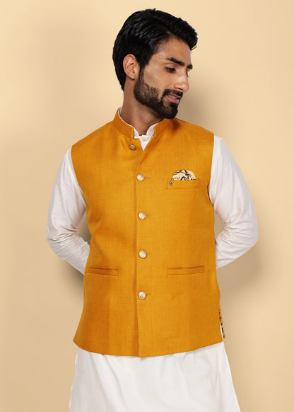 Mustard Nehru Jacket