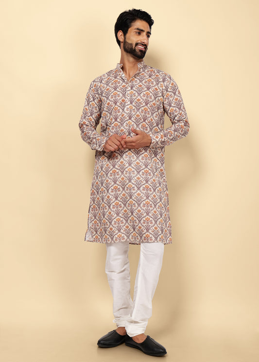 Printed Cotton Kurta Set