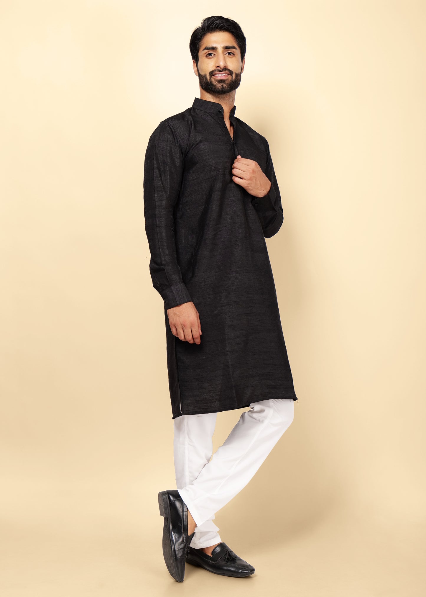 Black Nehru Jacket Kurta Set