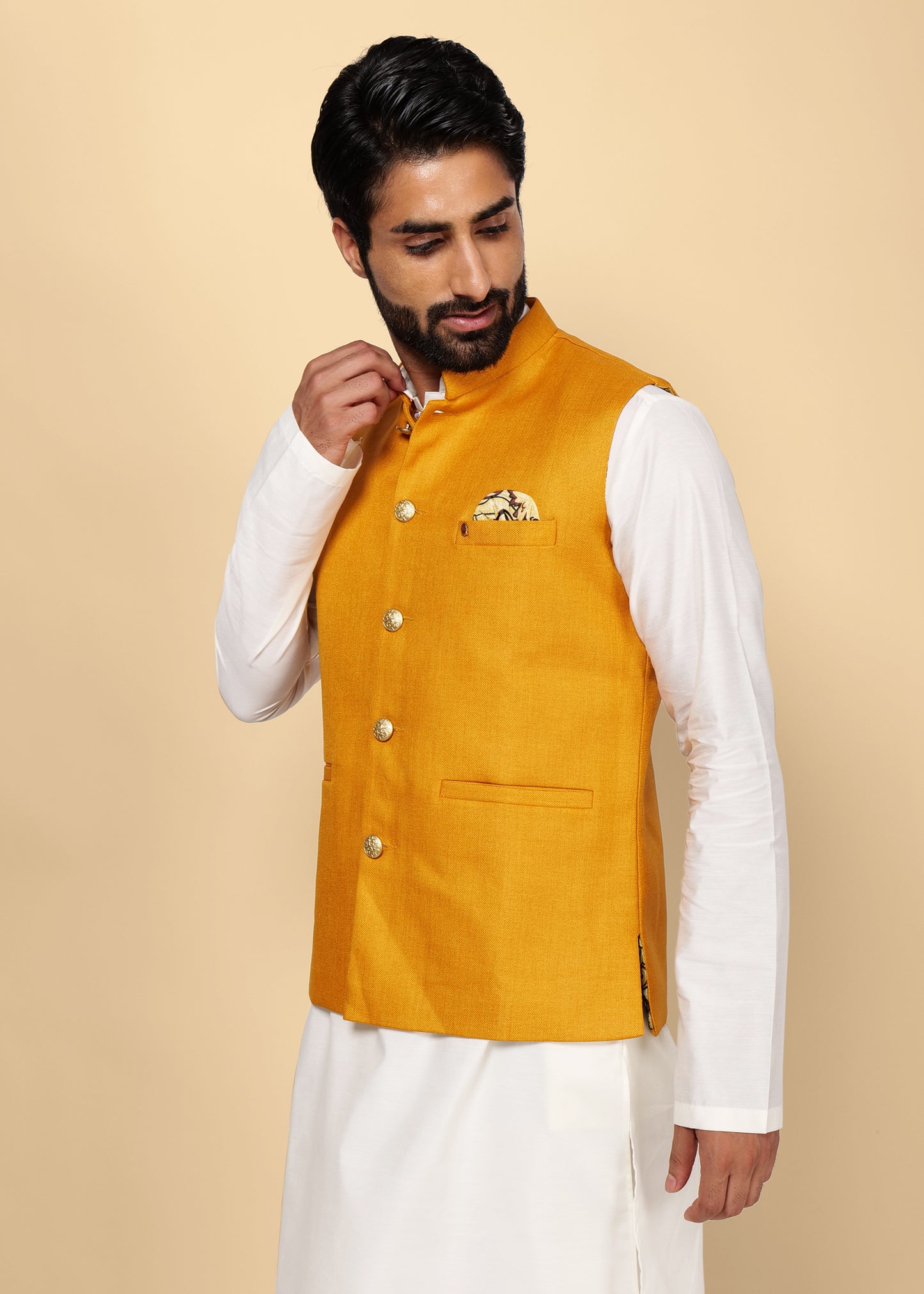 Mustard Nehru Jacket