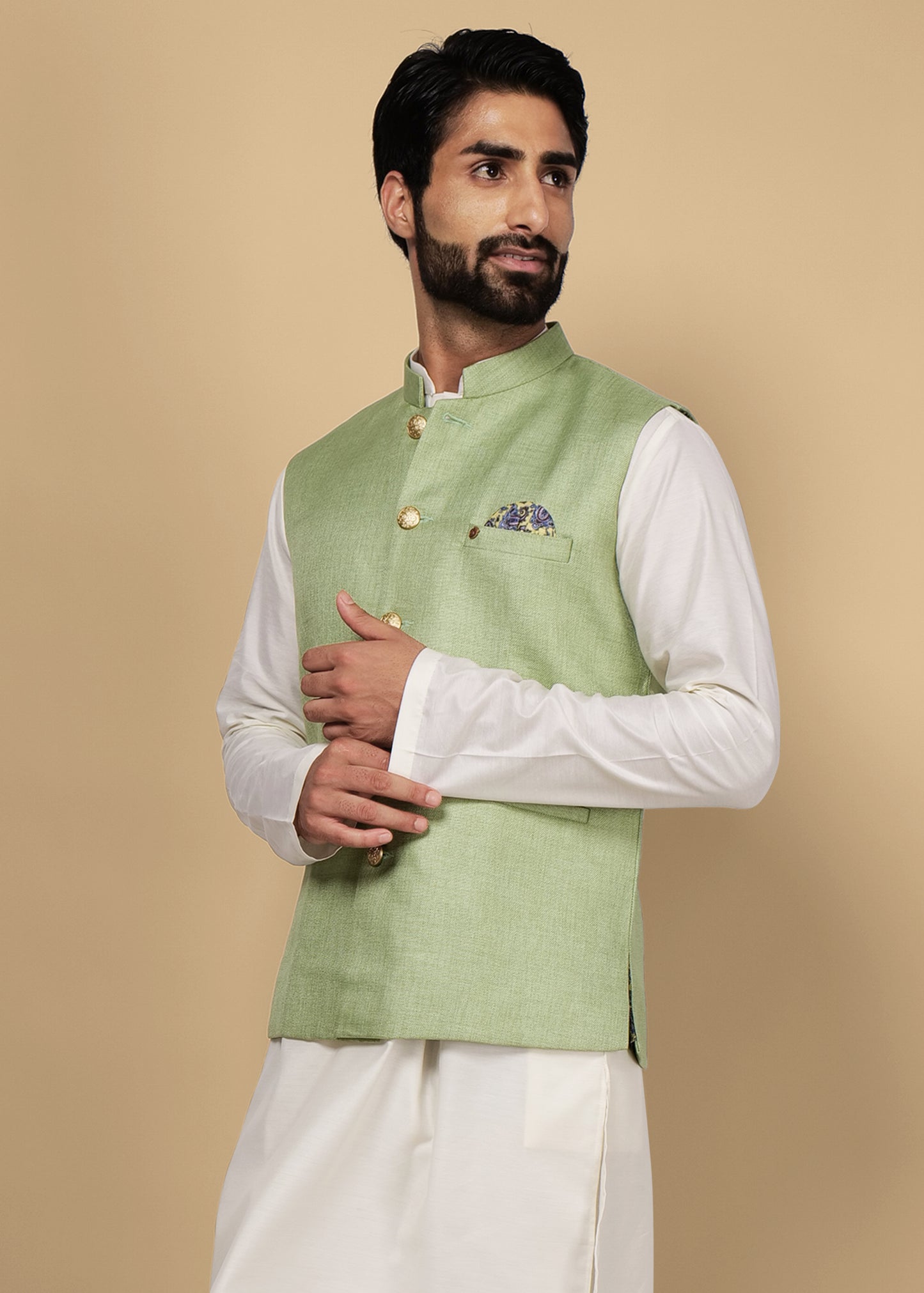 Green Nehru Jacket