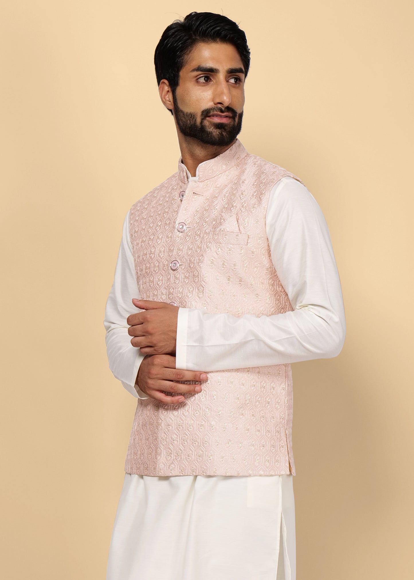 Pink Nehru Jacket