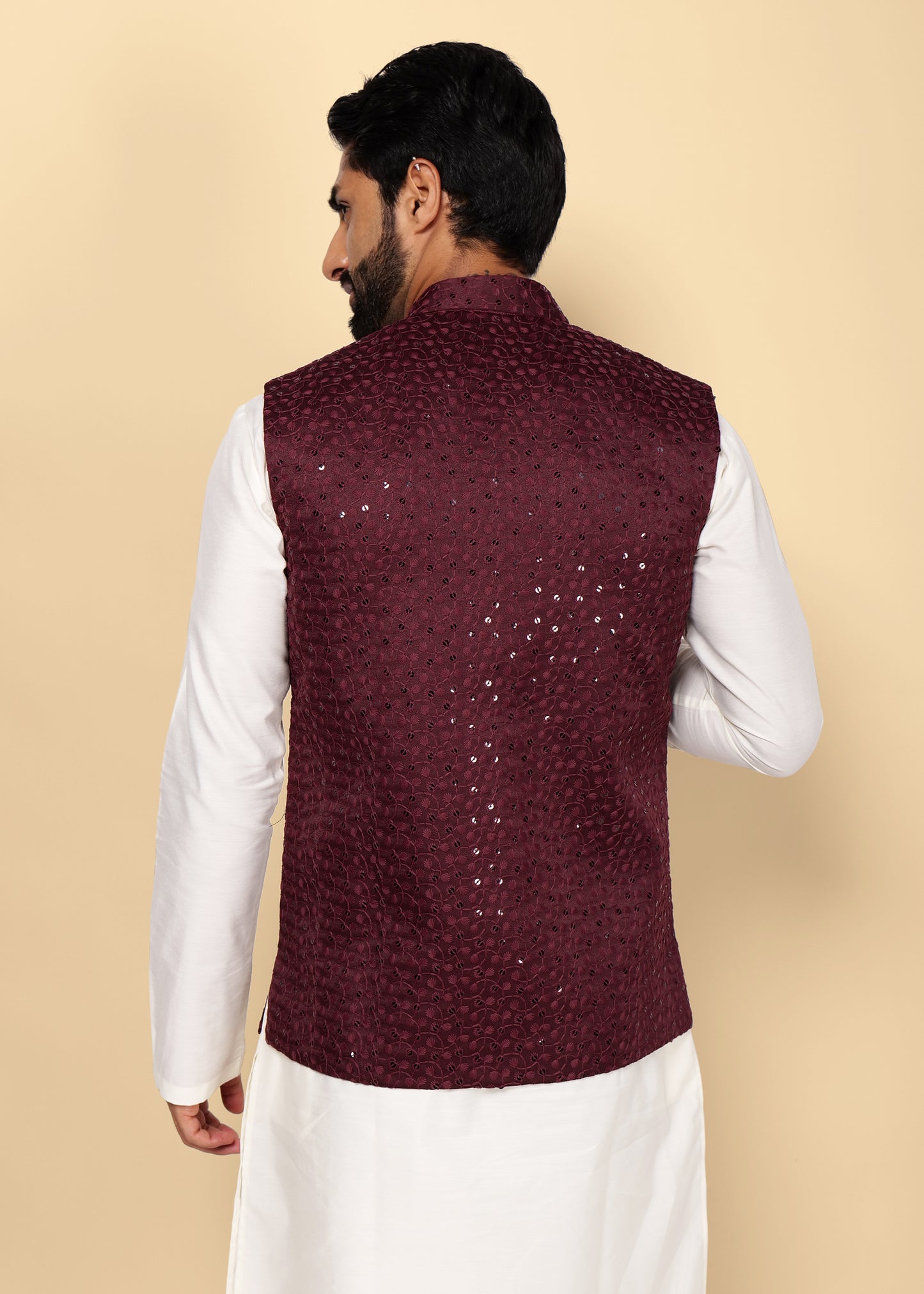 Sequence Wine Nehru Jacket