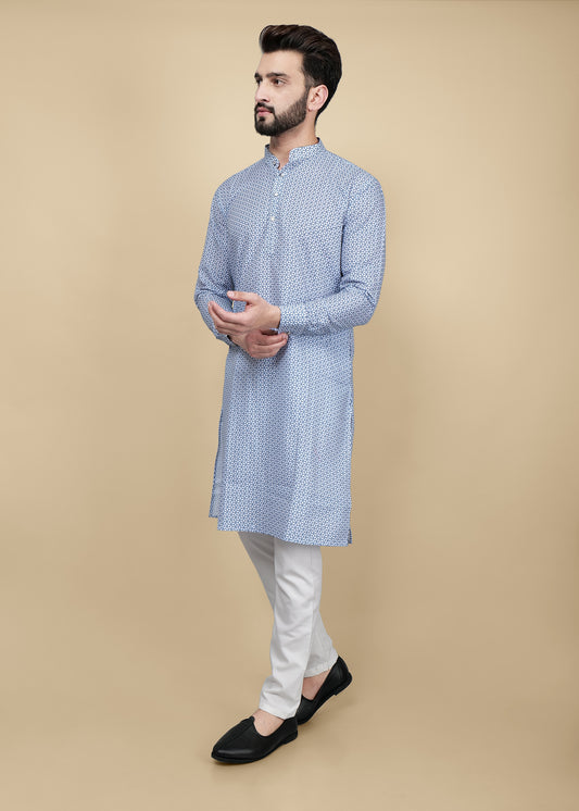 Printed Cotton Kurta Set