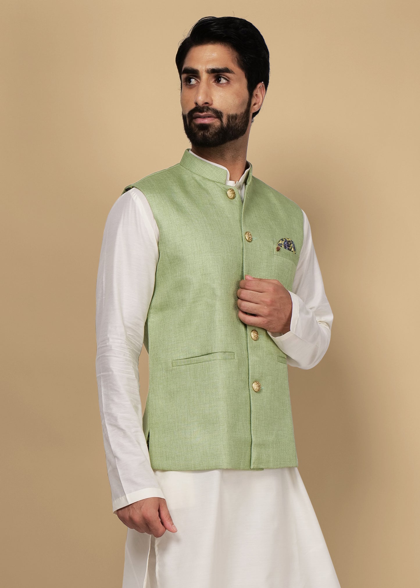 Green Nehru Jacket