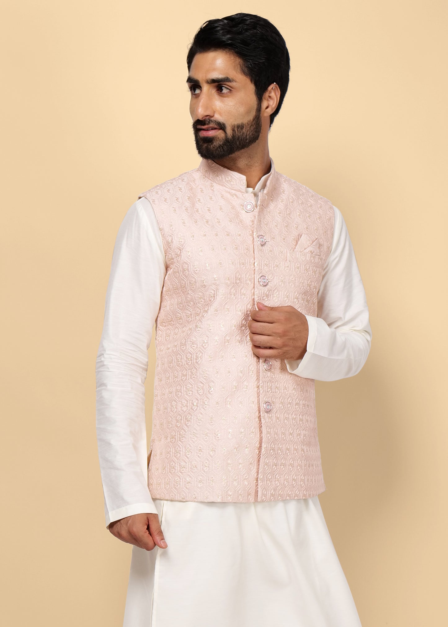 Pink Nehru Jacket