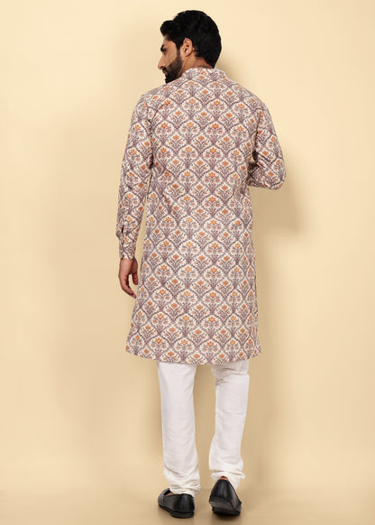 Printed Cotton Kurta Set