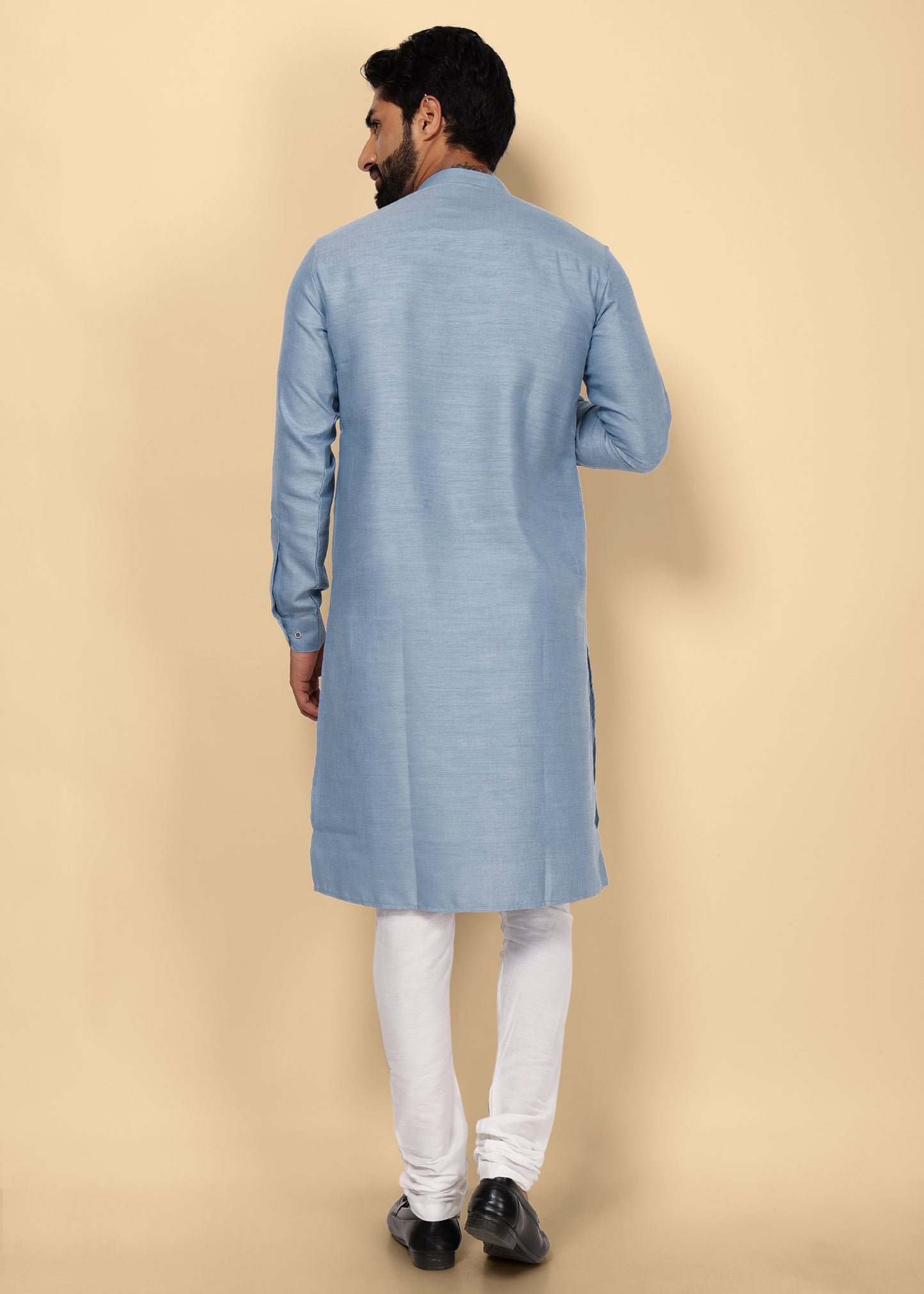 Light Grey Pure Cotton Kurta Set