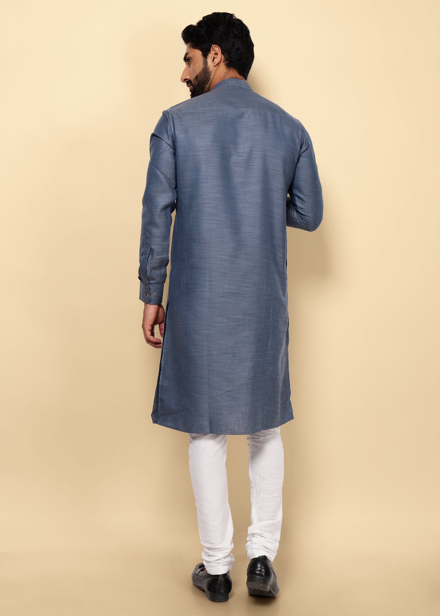 Grey Pure Cotton Kurta Set