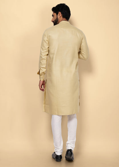 Flor Khaki Pure Cotton Kurta Set
