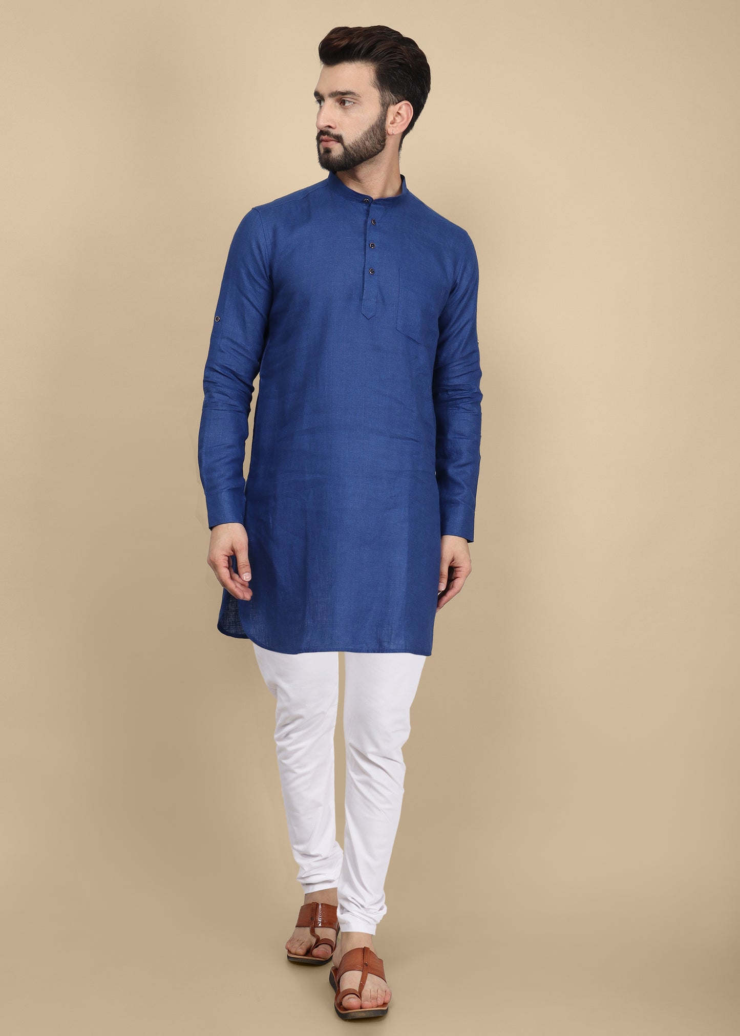 White Cotton Regular Pyjama with Drawstring