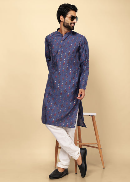 Printed Cotton Kurta Set