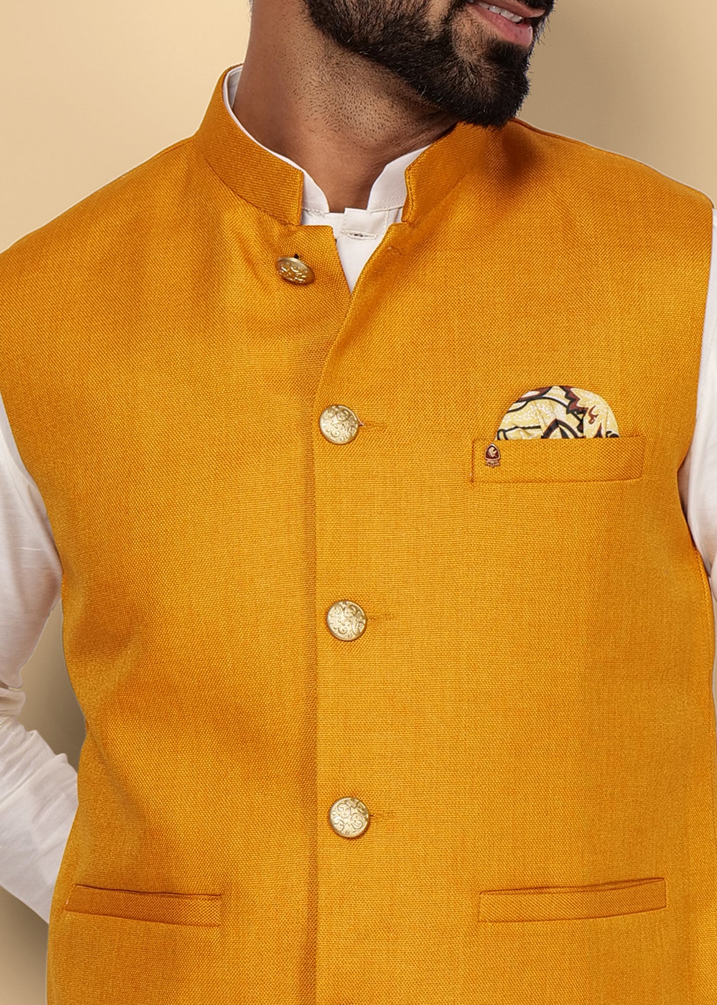 Mustard Nehru Jacket