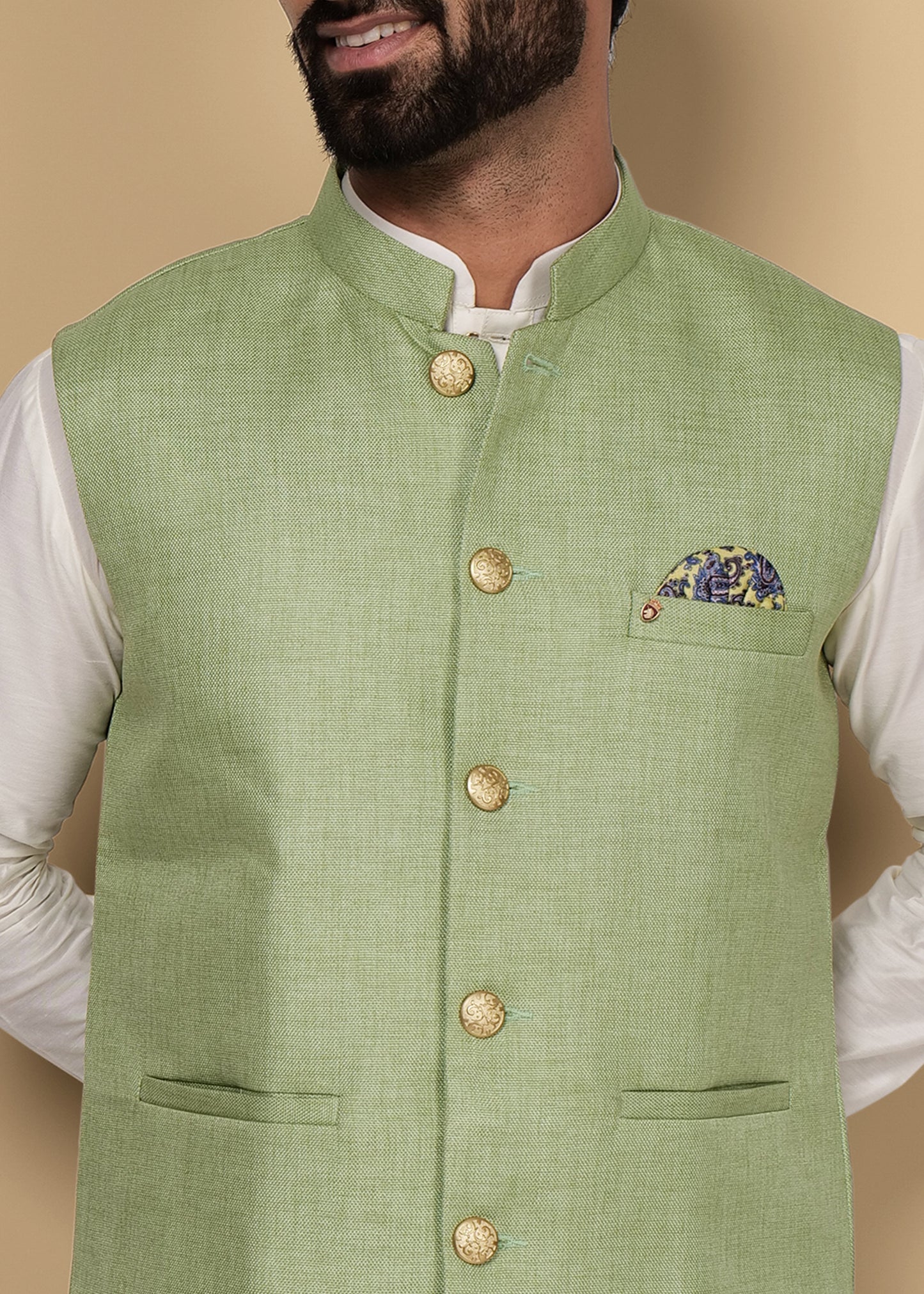 Green Nehru Jacket