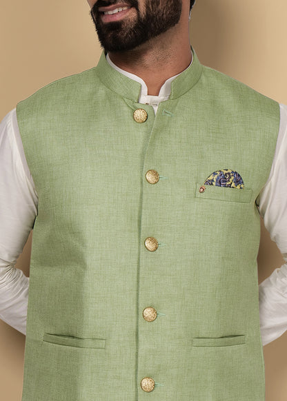 Green Nehru Jacket