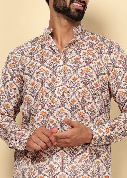 Printed Cotton Kurta Set