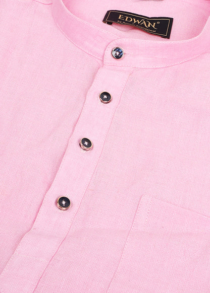 Pink Linen Kurta