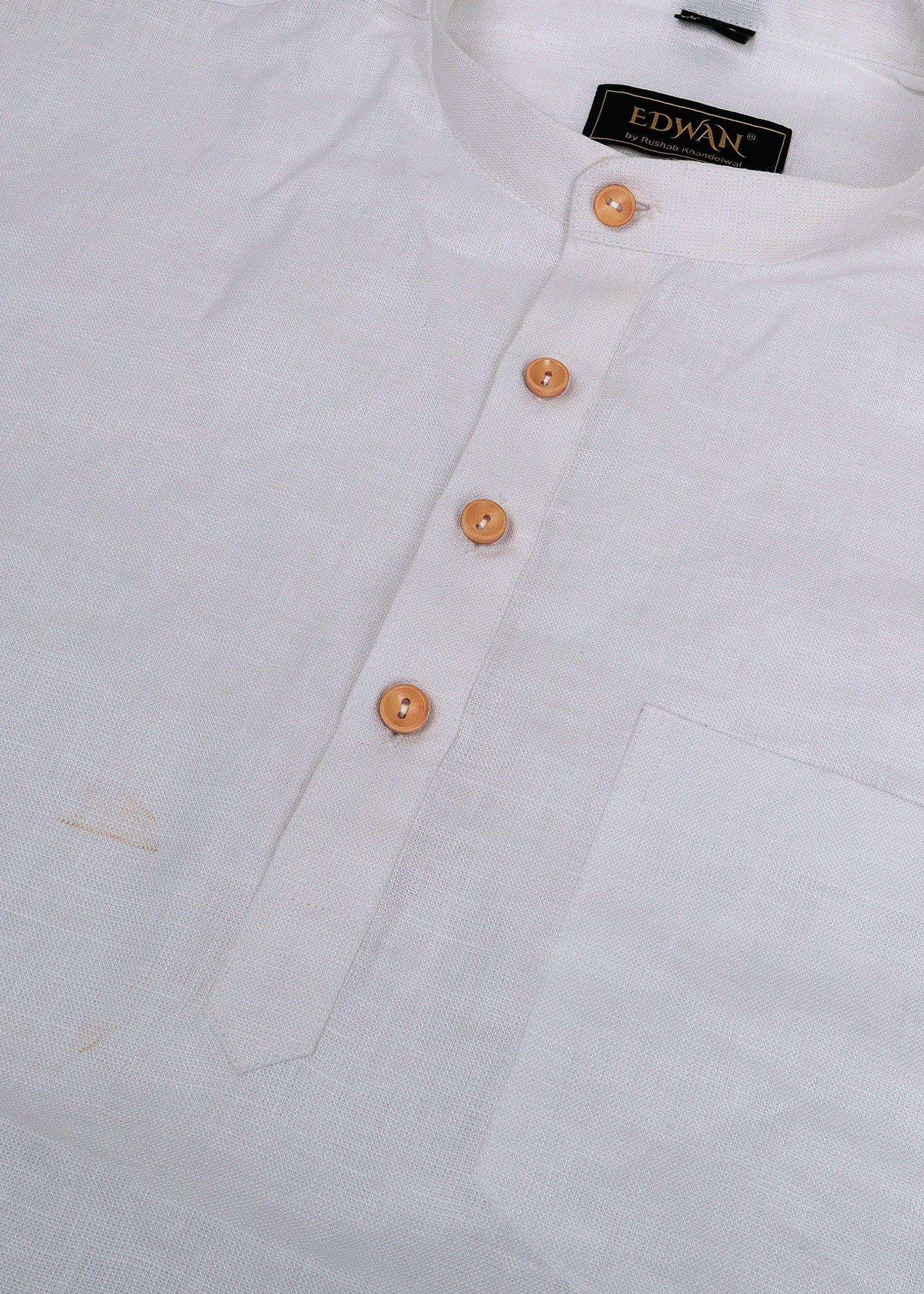 White Linen Short Kurta
