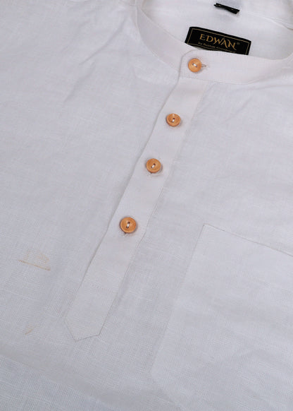 White Linen Short Kurta