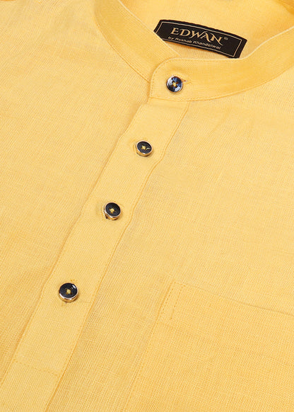 Yellow Linen Kurta